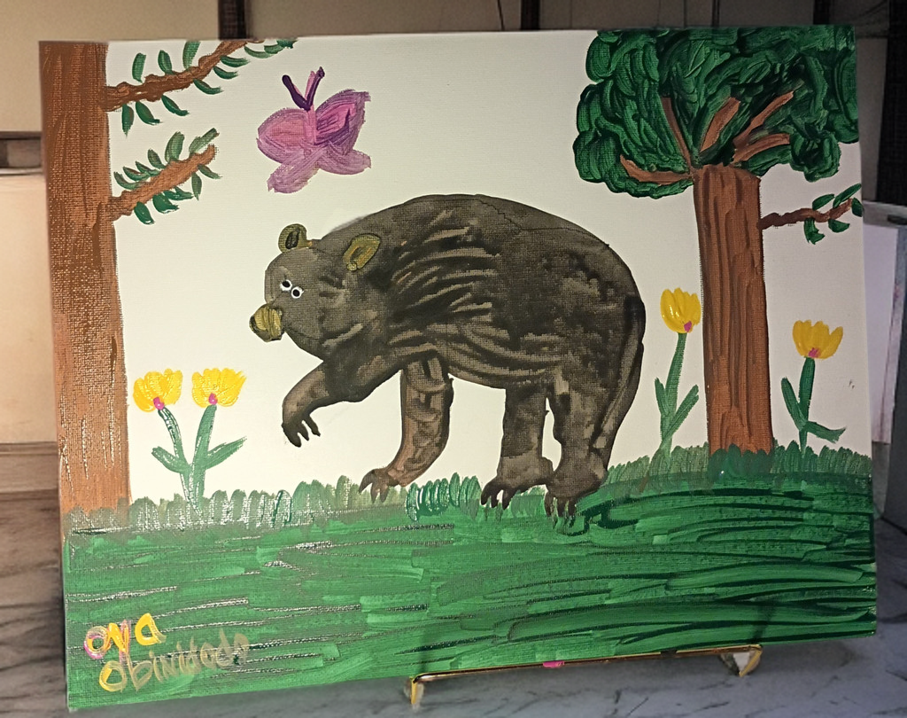 "Black Bear" Canvas Painting