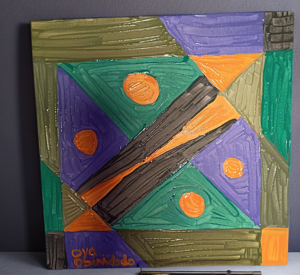"Retro Style Abstract" Canvas Painting