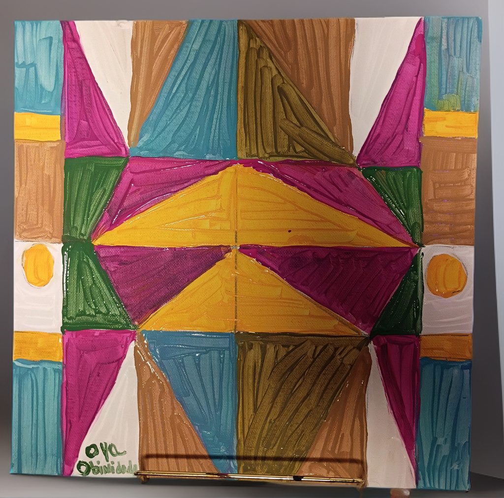 "Geometric" Canvas Painting